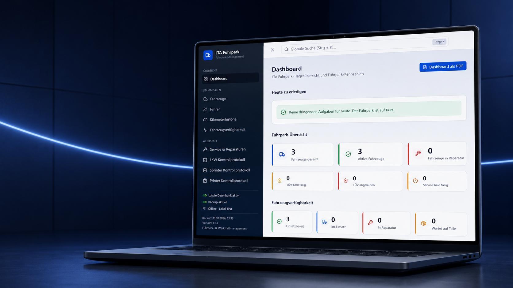 LTA Fuhrpark – fleet and workshop management software overview